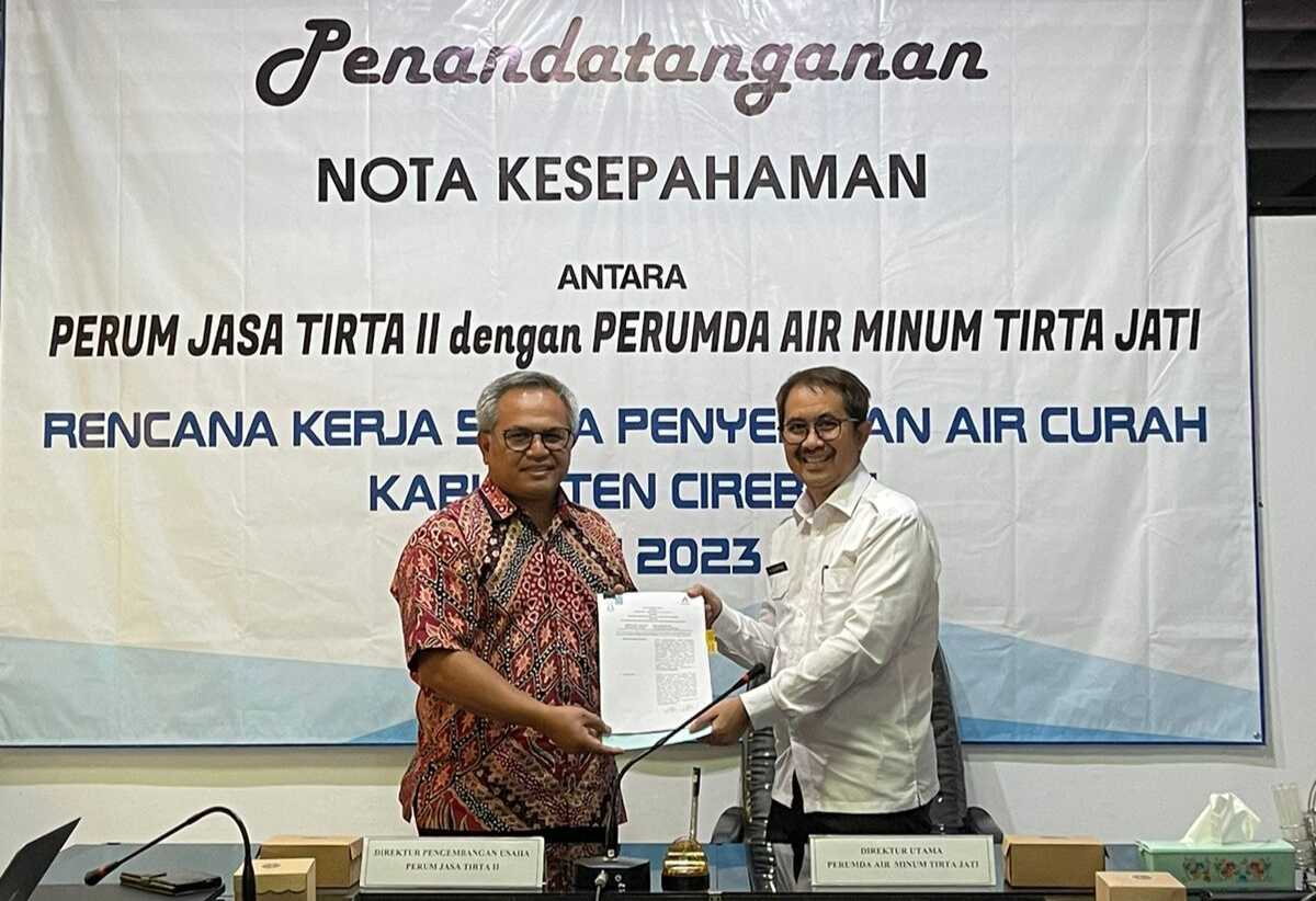 Jasa Tirta II dan Perumda Tirta Jati Kab. Cirebon Jalan Kerjasama Penyediaan Air bersih