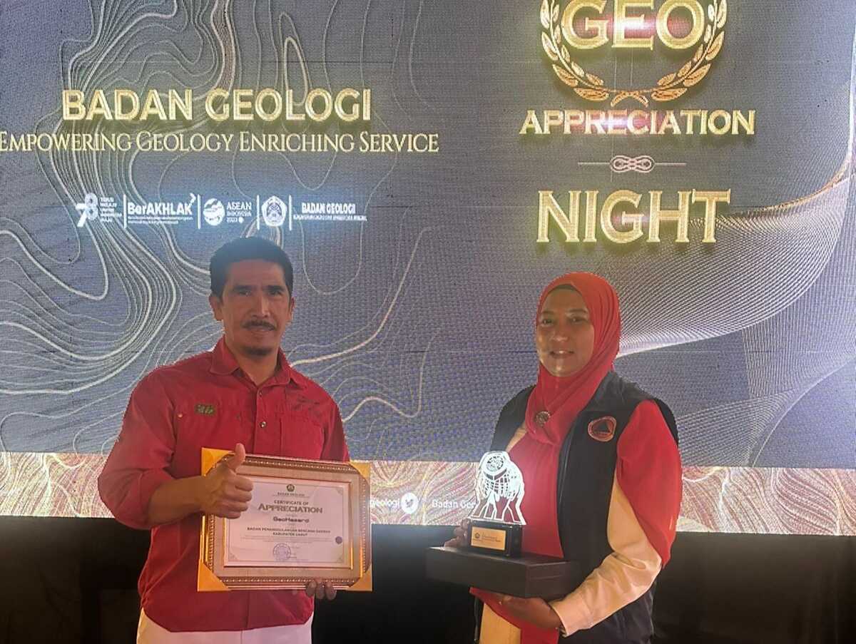 BPBD Garut Raih Penghargaan "Best Partnership in Mitigation" di Geo Appreciation Night 2023