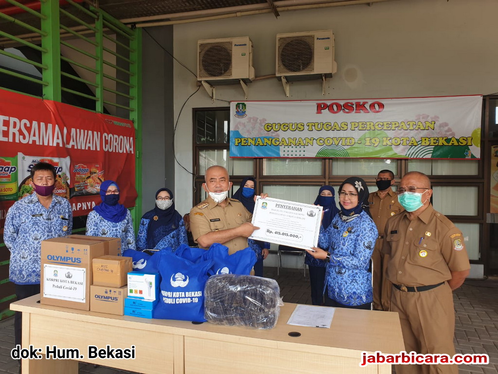 KORPRI Kota Bekasi, Kembali Berikan Bantuan Penanganan Covid-19 tahap 2.